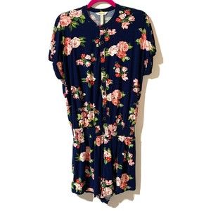 Matilda Jane Brilliant Daydream Be Bold Romper Women’s Size S Small Blue Floral